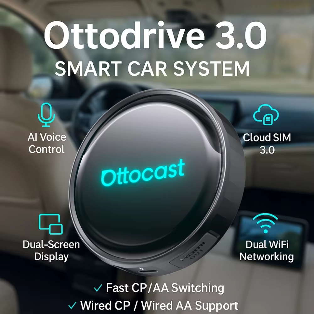 Ottocast P3 Pro AI Box (8GB/128GB) | Wireless CarPlay & Android Auto